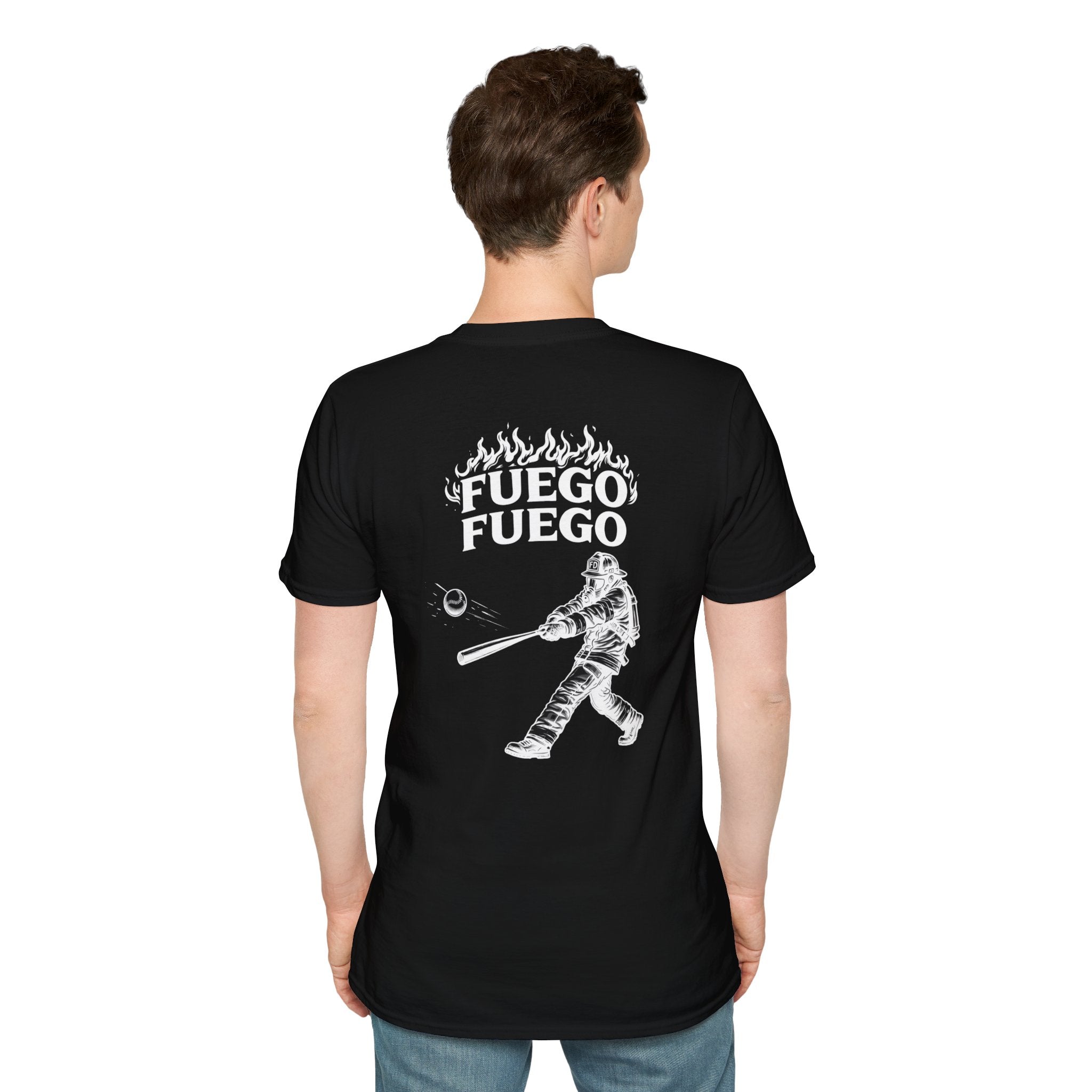 "Fuego Fuego" Firefighter Home Run T-Shirt — Alter Ego Collection
