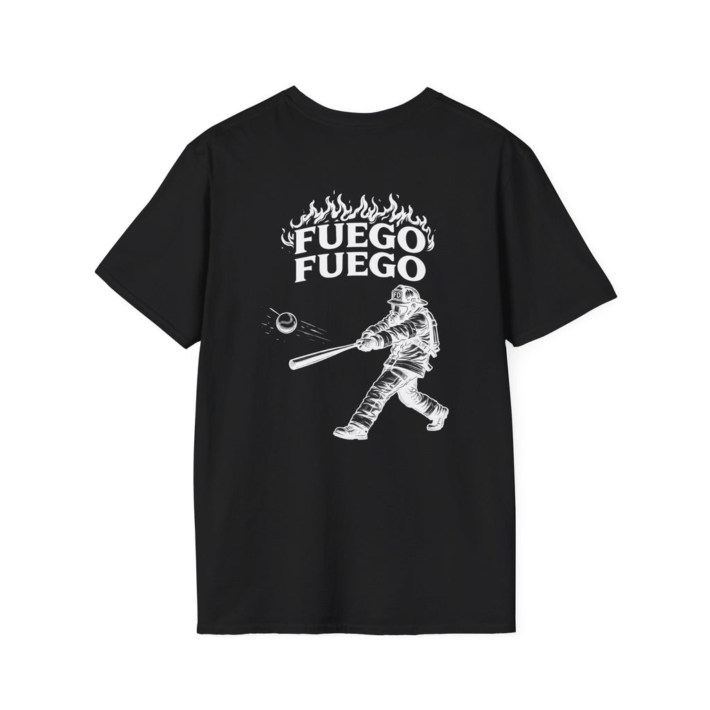 "Fuego Fuego" Firefighter Home Run T-Shirt — Alter Ego Collection