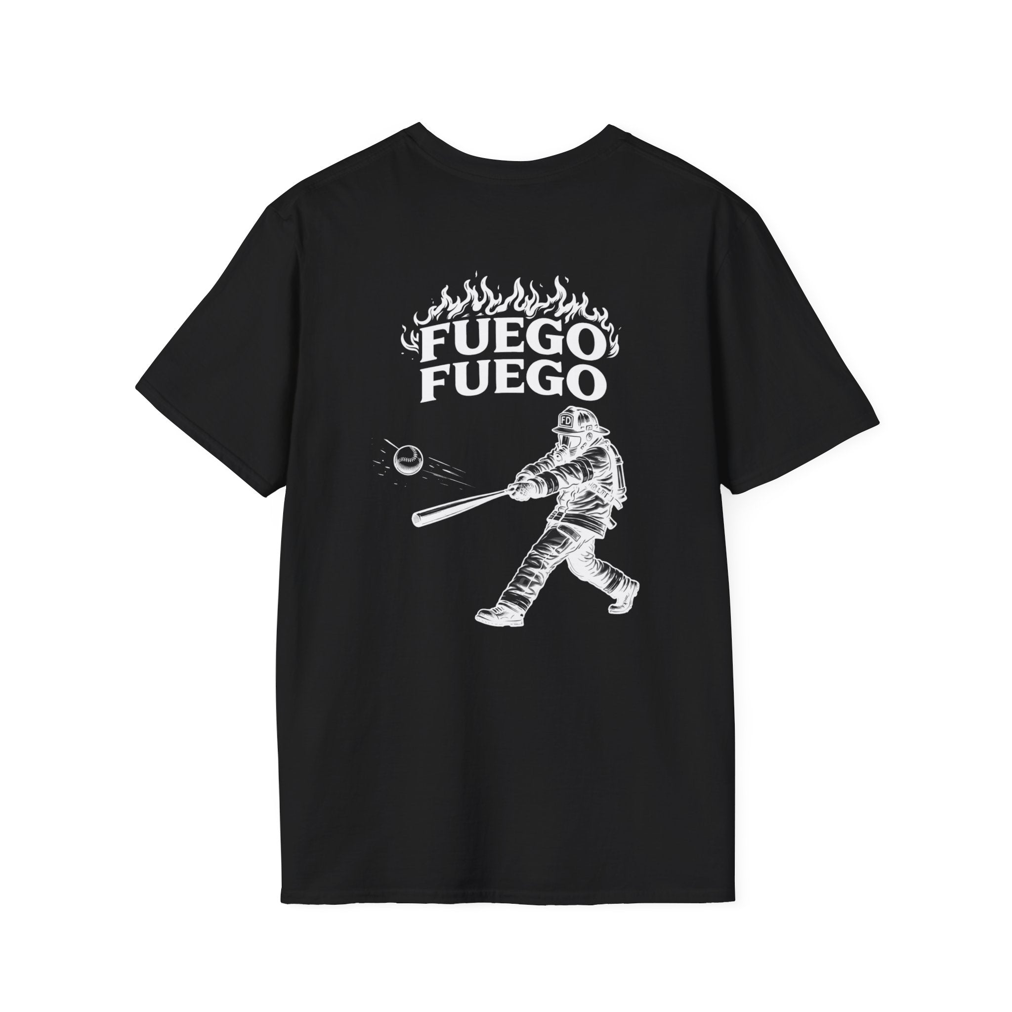 "Fuego Fuego" Firefighter Home Run T-Shirt — Alter Ego Collection