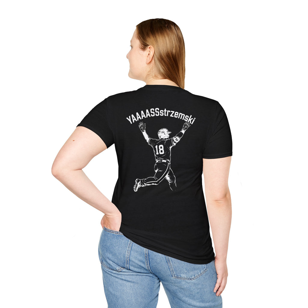 YAAAASSstrzemski Baseball Fan T-Shirt | Funny Yastrzemski Shirt | #18 Baseball Tee
