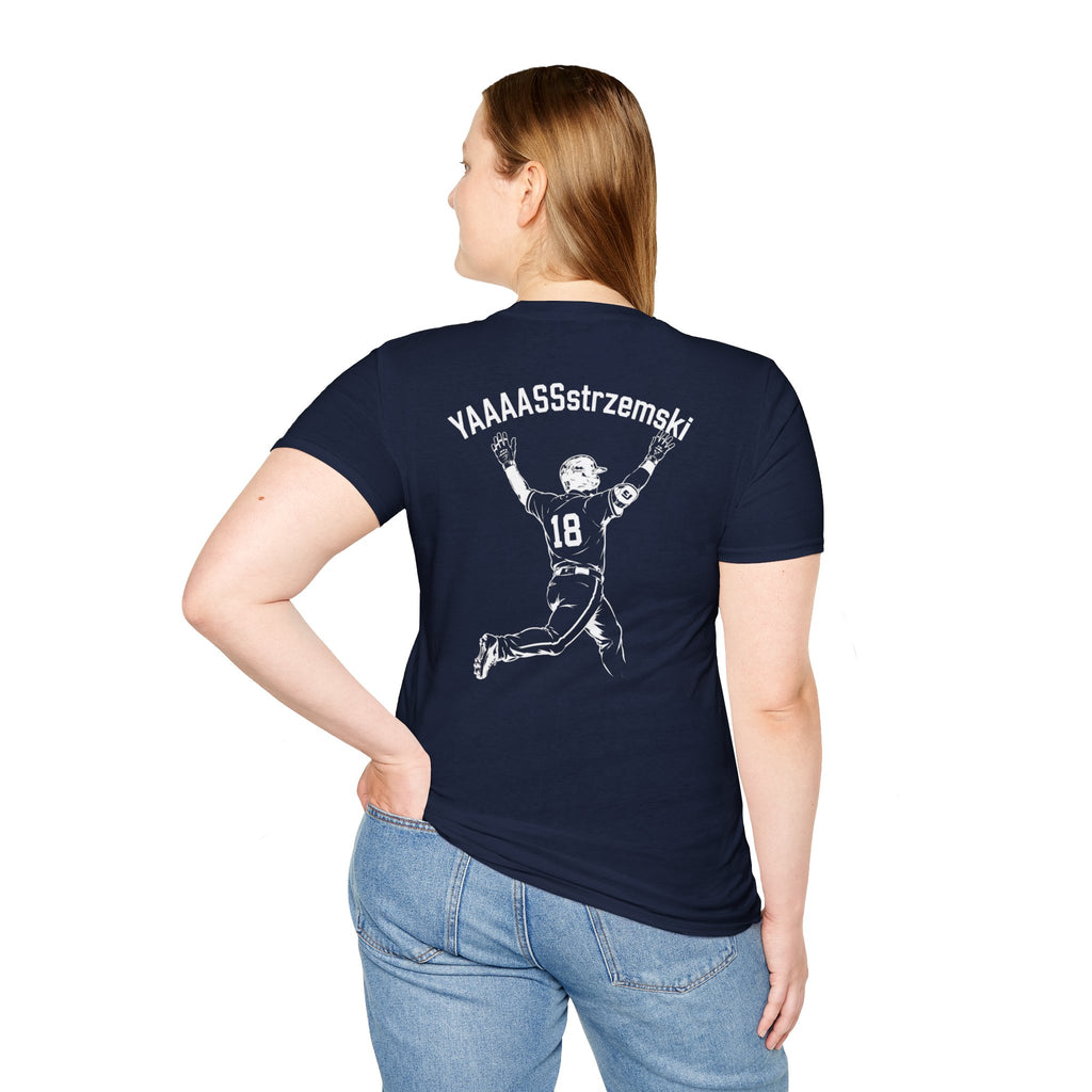 YAAAASSstrzemski Baseball Fan T-Shirt | Funny Yastrzemski Shirt | #18 Baseball Tee