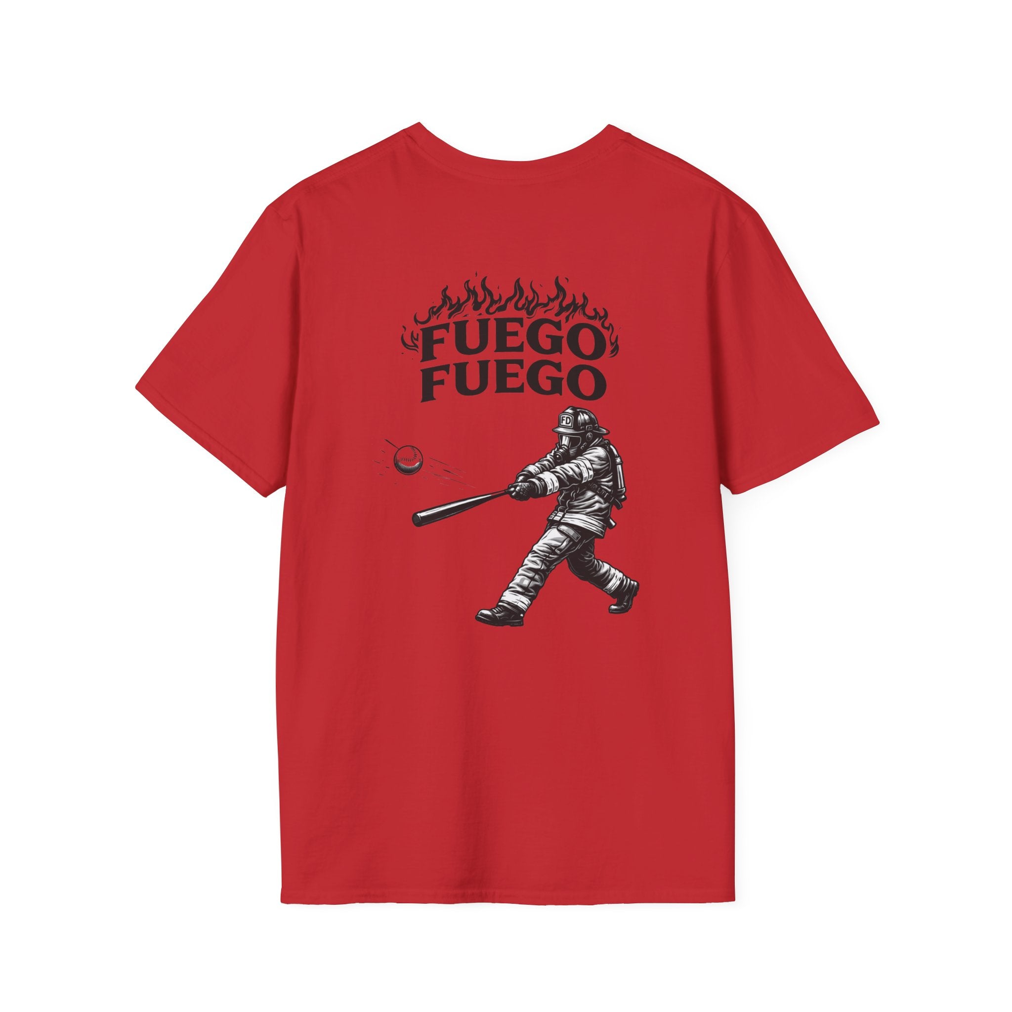 "Fuego Fuego" Firefighter Home Run T-Shirt — Alter Ego Collection