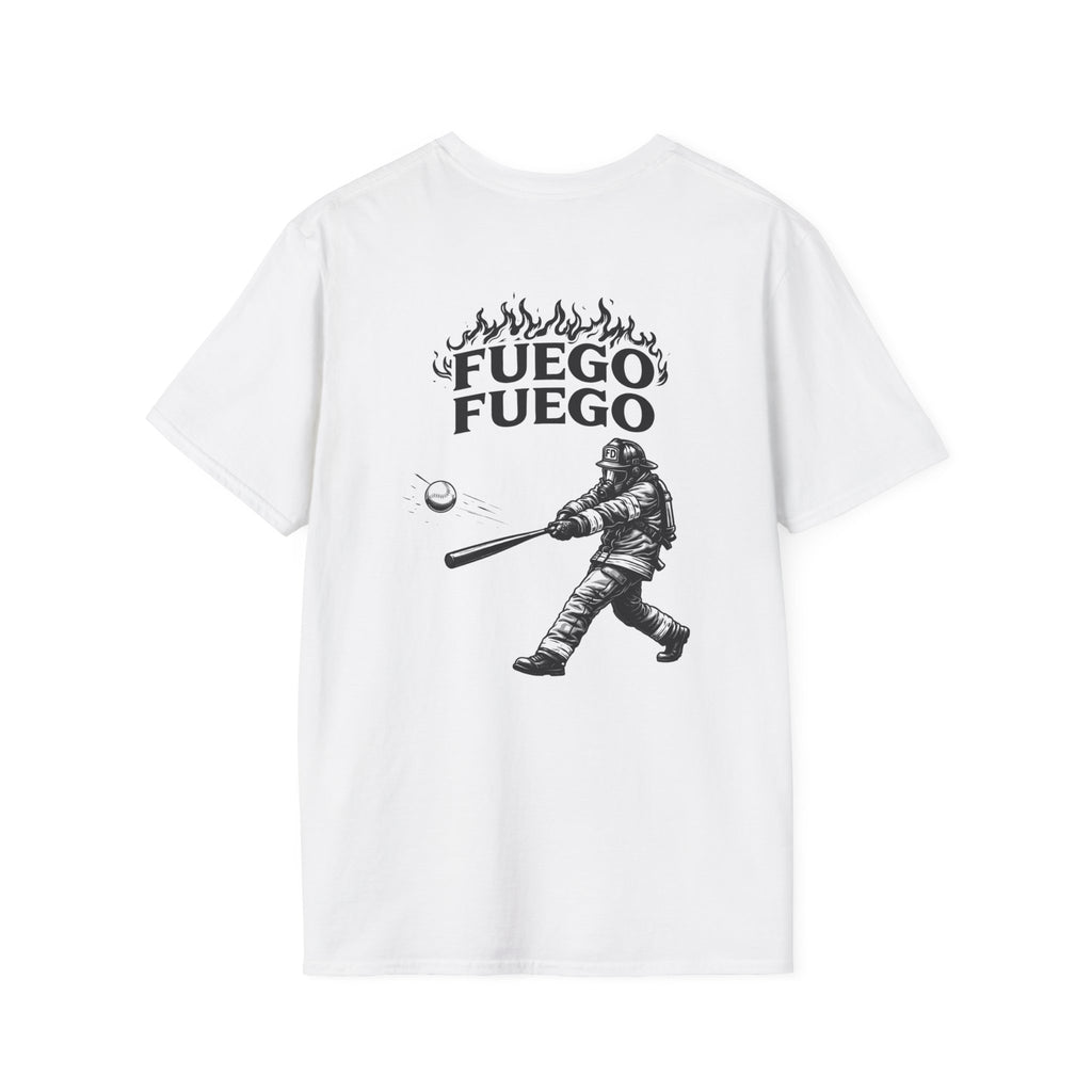"Fuego Fuego" Firefighter Home Run T-Shirt — Alter Ego Collection
